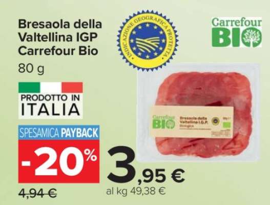 Bresaola della Valtellina IGP Carrefour Bio
