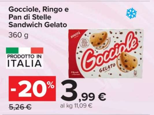 Gocciole, Ringo e Pan di Stelle Sandwich Gelato