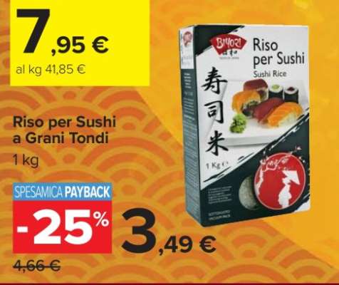 Riso per Sushi a Grani Tondi