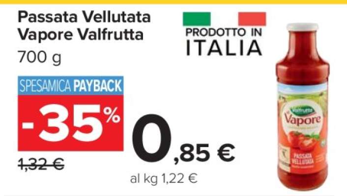 Passata Vellutata Vapore Valfrutta