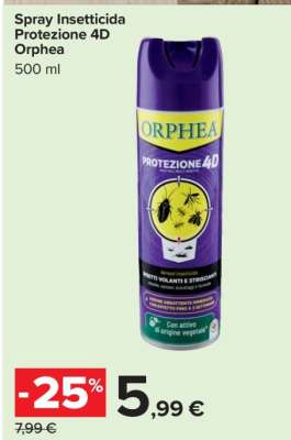 Spray Insetticida Protezione 4D Orphea