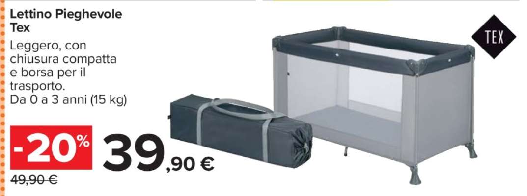 Lettino Pieghevole Tex