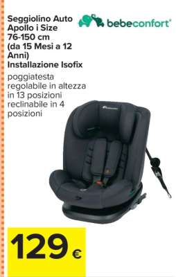 Seggiolino Auto Apollo i Size