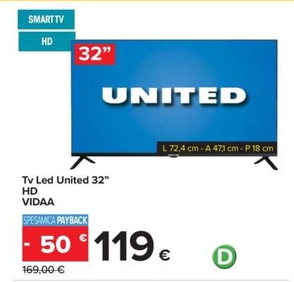 TV Led United 32”