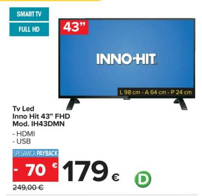 Tv Led Inno Hit 43” FHD Mod. IH43DMN