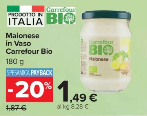 Maionese in Vaso Carrefour Bio