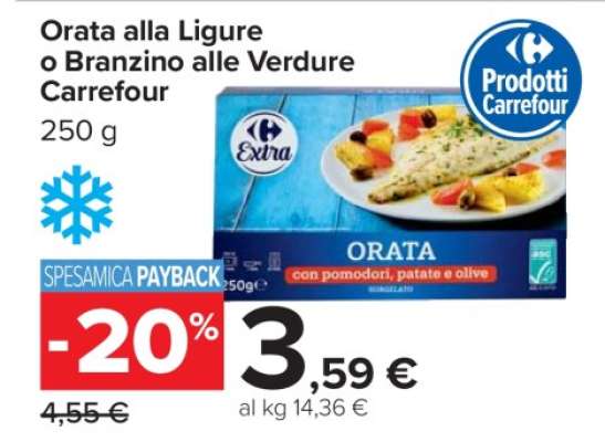 Orata alla Ligure o Branzino alle Verdure Carrefour