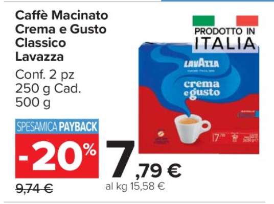 Caffè Macinato Crema e Gusto Classico Lavazza