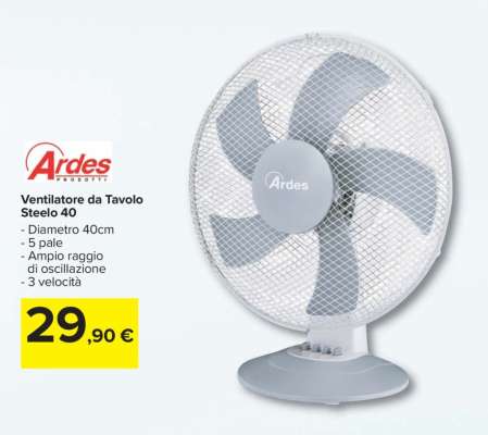 Ventilatore da Tavolo Steelo 40