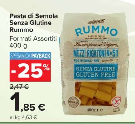 Pasta di Semola Senza Glutine Rummo