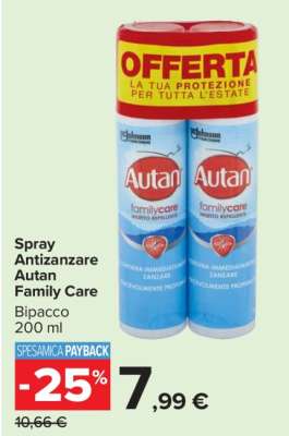 Spray Antizanzare Autan Family Care