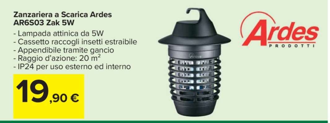 Zanzariera a Scarica Ardes AR6S03 Zak 5W