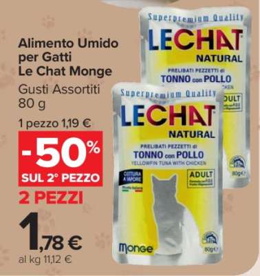 Alimento Umido per Gatti Le Chat Monge