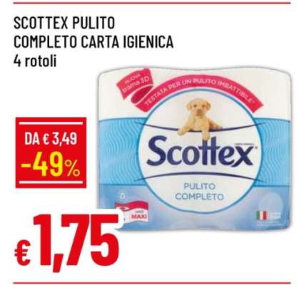 SCOTTEX PULITO COMPLETO CARTA IGIENICA