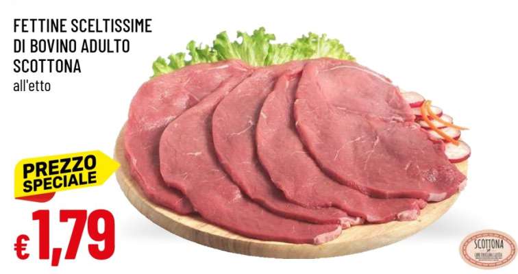 Fettine sceltissime di bovino adulto scottona