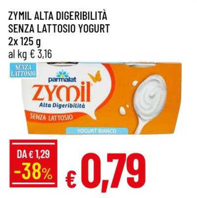 ZYMIL ALTA DIGERIBILITÀ SENZA LATTOSIO YOGURT