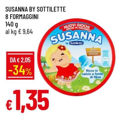 SUSANNA BY SOTTILETTE 8 FORMAGGINI