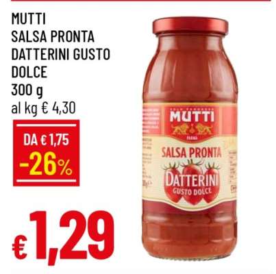 MUTTI SALSA PRONTA DATTERINI GUSTO DOLCE