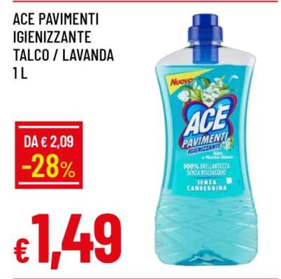 ACE PAVIMENTI IGIENIZZANTE TALCO / LAVANDA 1 L