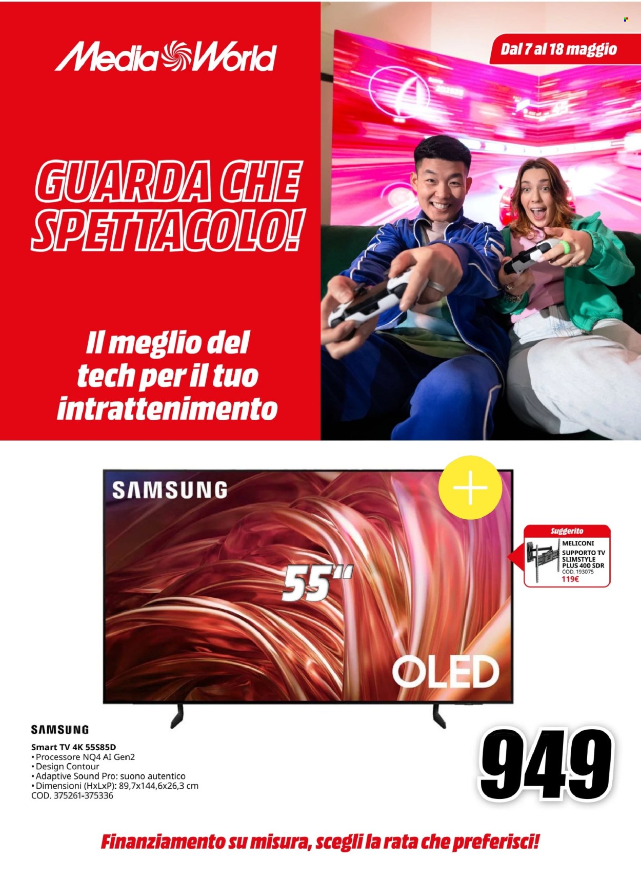 Volantino MediaWorld - 7/5/2025 - 18/5/2025. Pagina 1