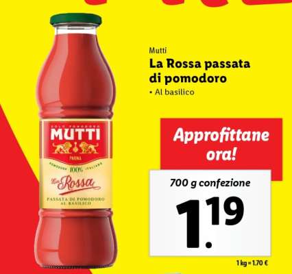 Mutti La Rossa passata di pomodoro