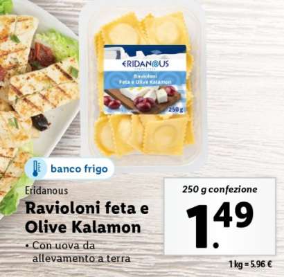 Ravioloni feta e Olive Kalamon