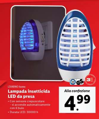 LIVARNO home Lampada insetticida LED da presa