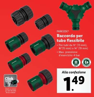 PARKSIDE Raccordo per tubo flessibile