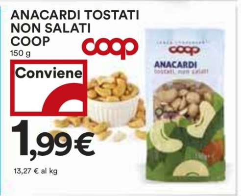 ANACARDI TOSTATI NON SALATI COOP