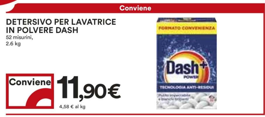 Detersivo per lavatrice in polvere Dash