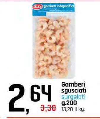 Gamberi sgusciati surgelati