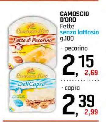 CAMOSCIO D'ORO Fette senza lattosio