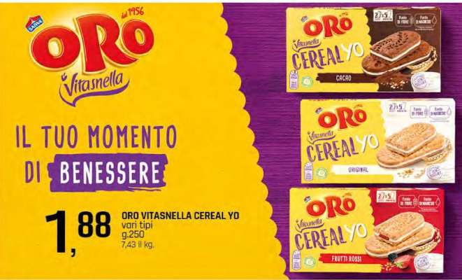 ORO VITASNELLA CEREAL YO vari tipi
