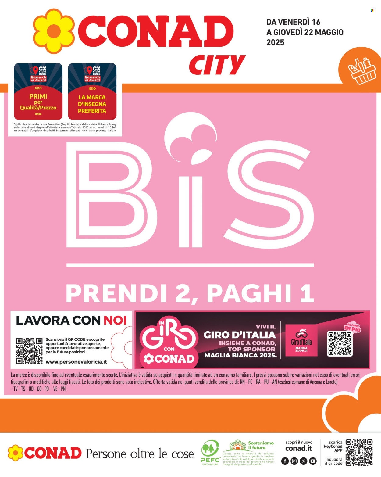Volantino Conad - 16/5/2025 - 22/5/2025. Pagina 1