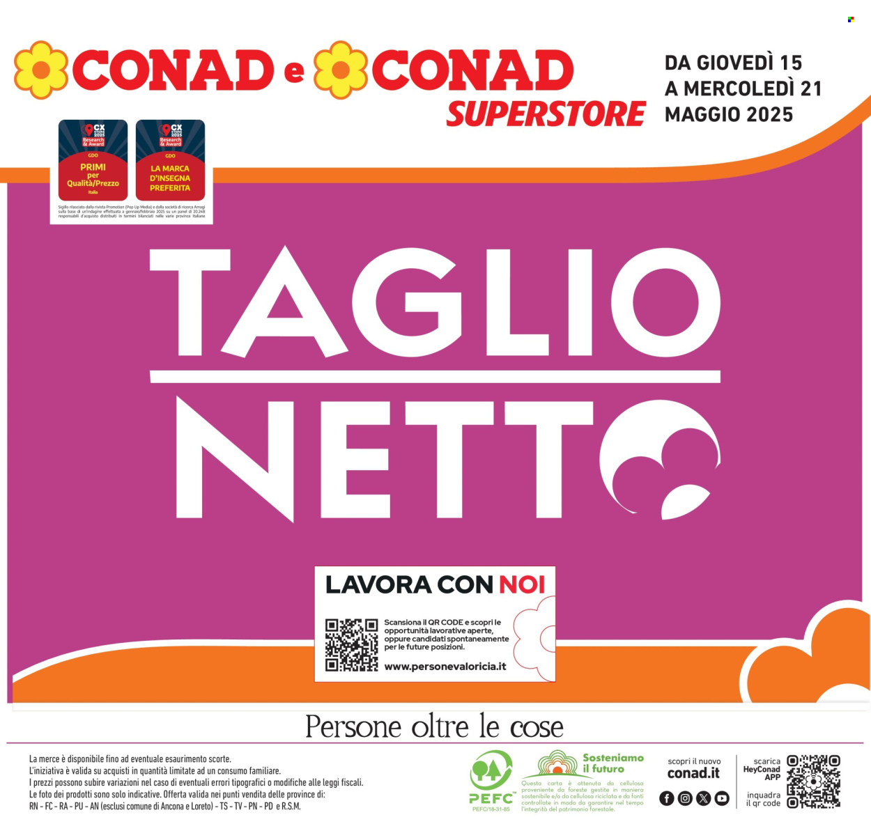 Leták Conad Superstore - 15.5.2025 - 21.5.2025. Strana 1