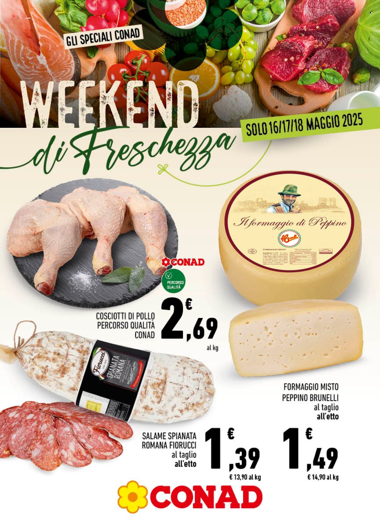 Volantino Conad - 16/5/2025 - 18/5/2025. Pagina 1