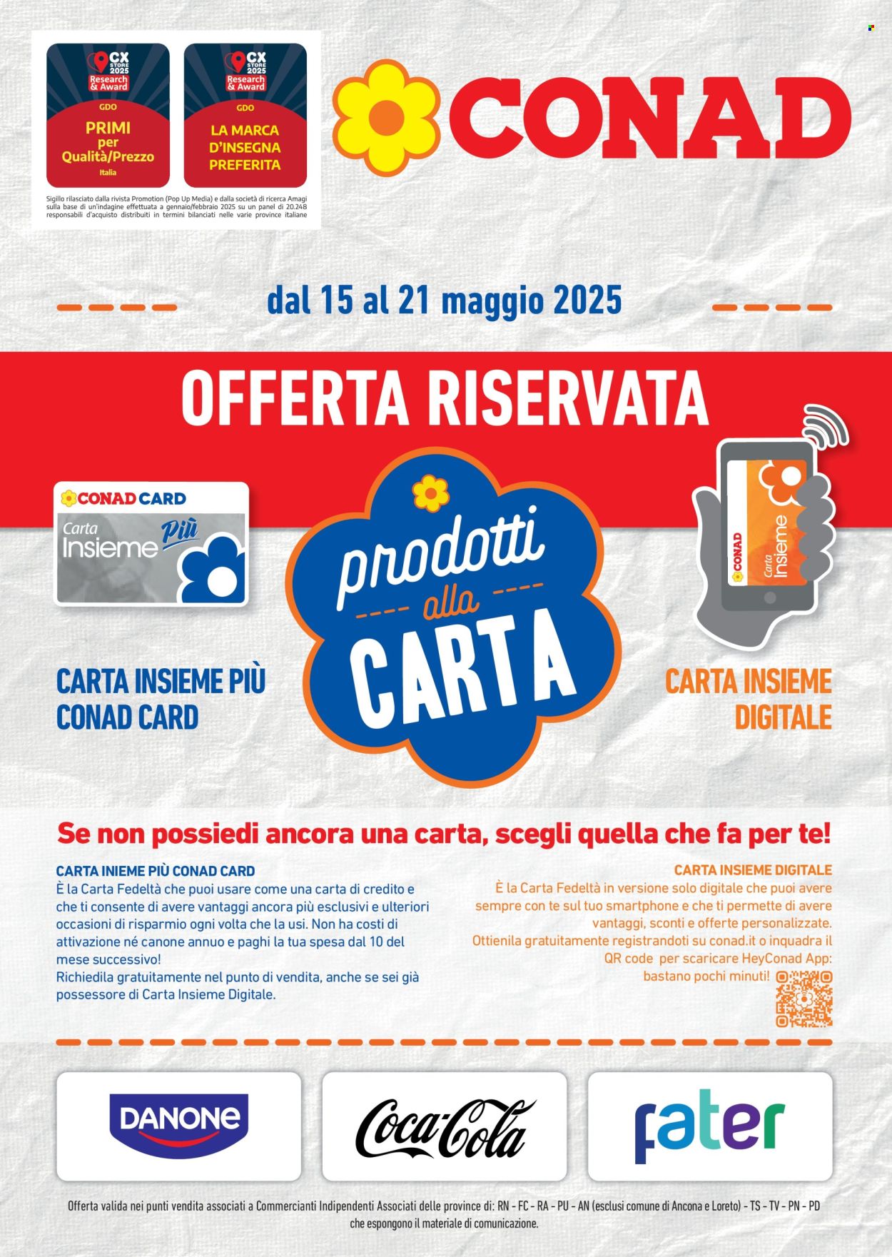 Volantino Conad - 15/5/2025 - 21/5/2025. Pagina 1