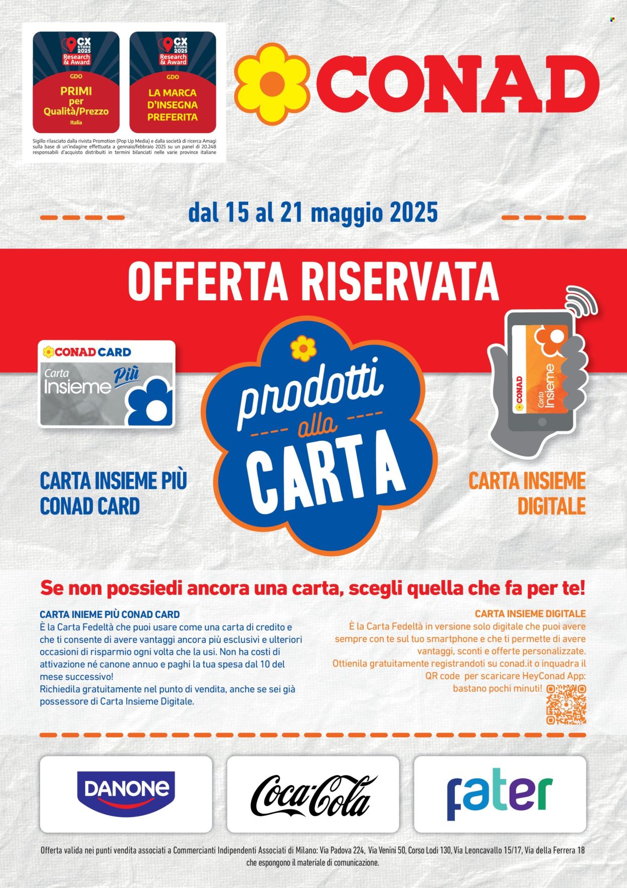 Leták Conad - 15.5.2025 - 21.5.2025. Strana 1