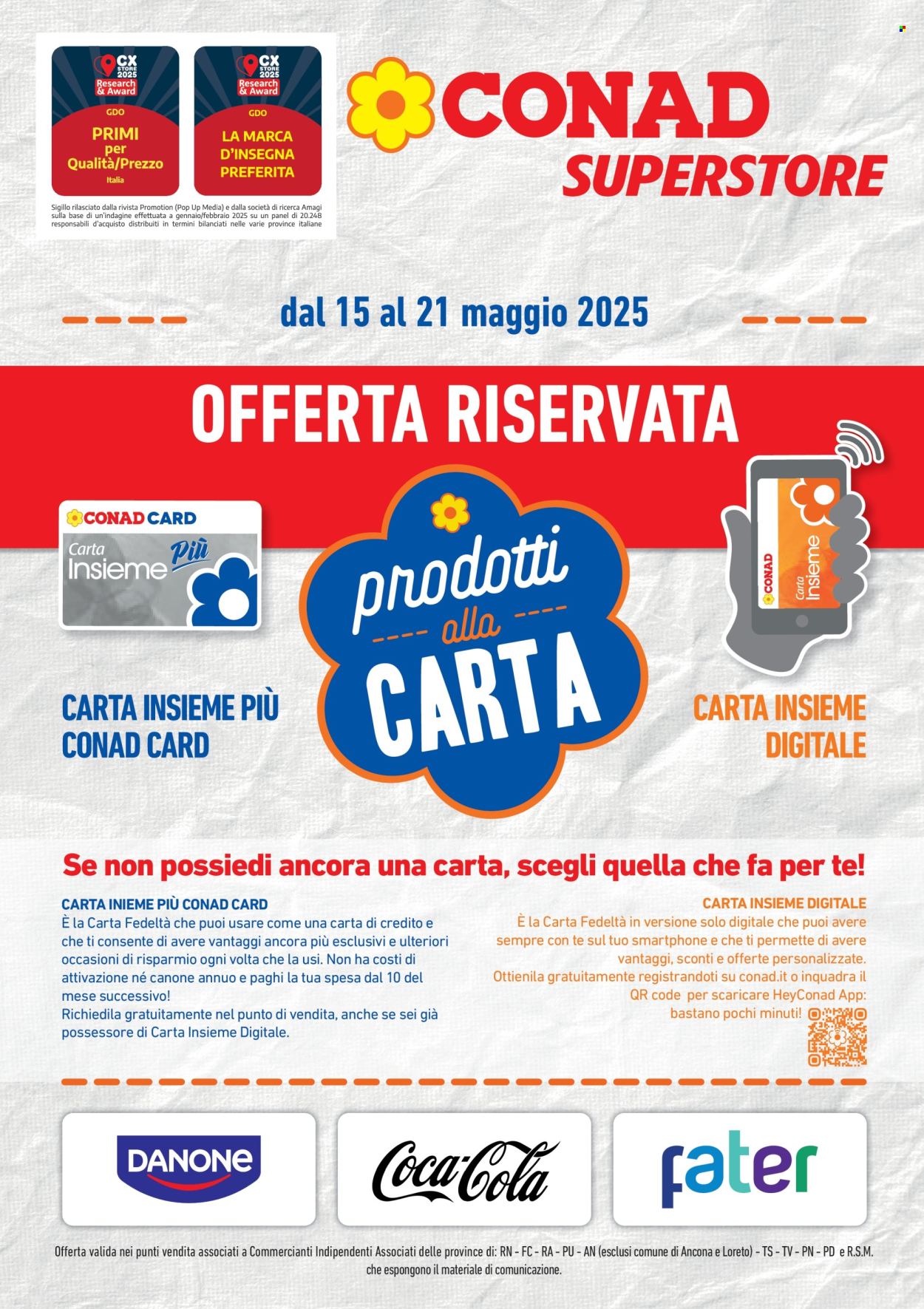 Leták Conad Superstore - 15.5.2025 - 21.5.2025. Strana 1