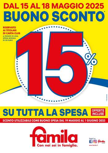 Volantino Famila - 15/5/2025 - 18/5/2025.