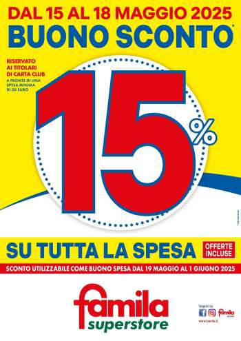 Volantino Famila - 15/5/2025 - 18/5/2025.