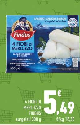4 FIORI DI MERLUZZO FINDUS