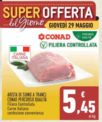 ARISTA DI SUINO A TRANCI CONAD PERCORSO QUALITÀ