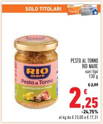Pesto al Tonno Rio Mare