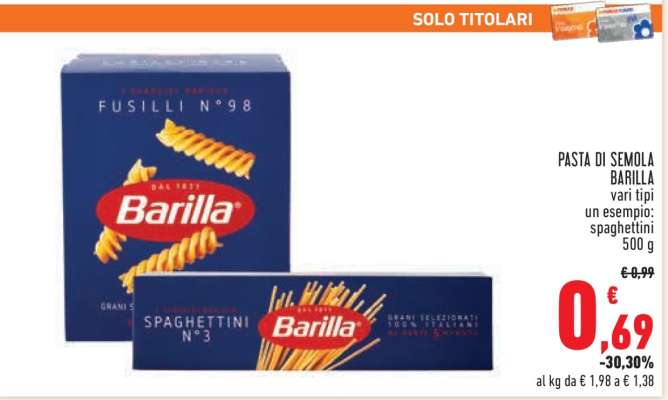 PASTA DI SEMOLA BARILLA