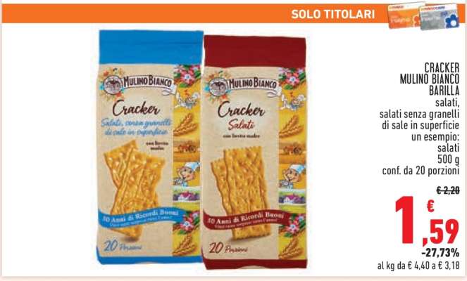 Cracker Mulino Bianco Barilla