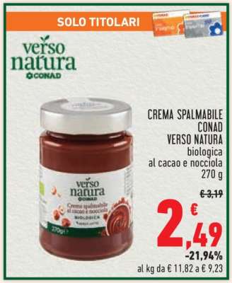 Crema Spalmabile Conad Verso Natura