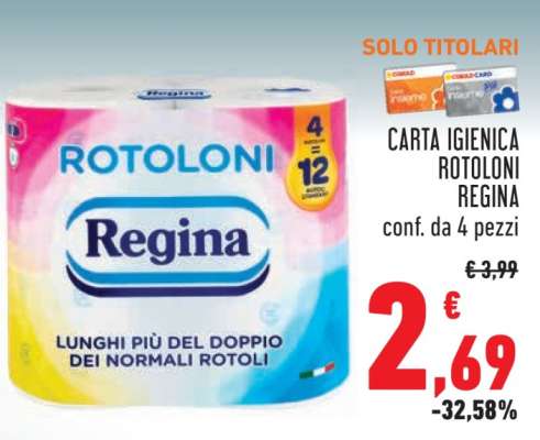 Carta Igienica Rotoloni Regina
