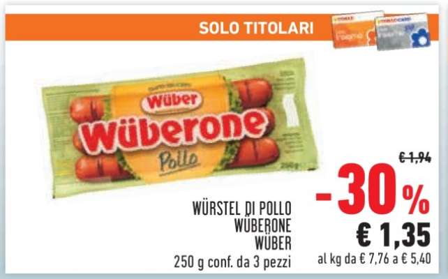 Würstel di Pollo Wuberone Wuber