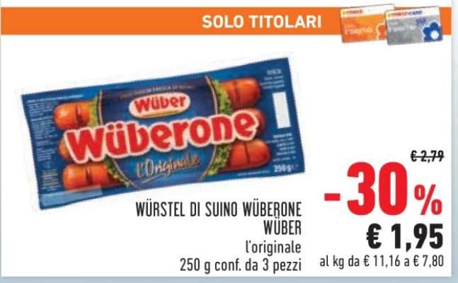 Würstel di Suino Wüberone